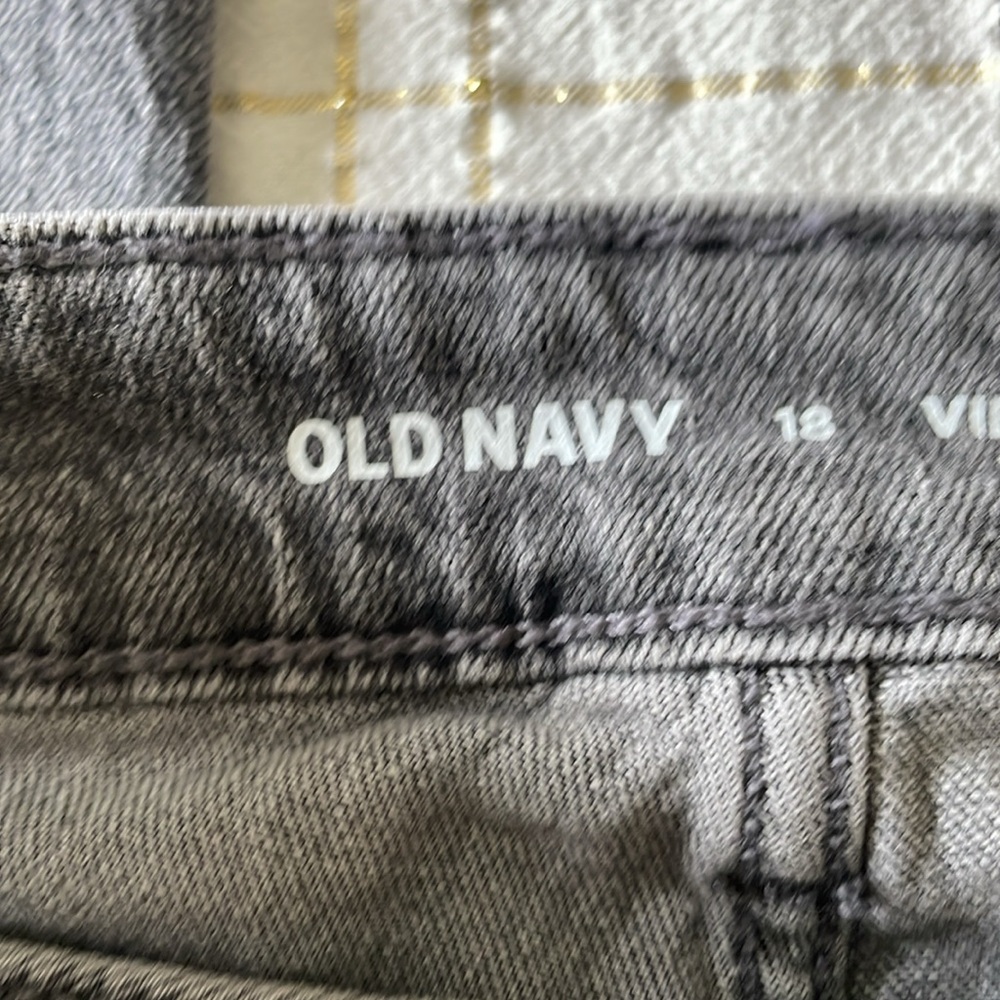 OLD NAVY Jeans Gray VINTAGE SLIM High Rise Secret Smooth Pockets Stretchy NWT 18 - Picture 8 of 12